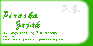 piroska zajak business card